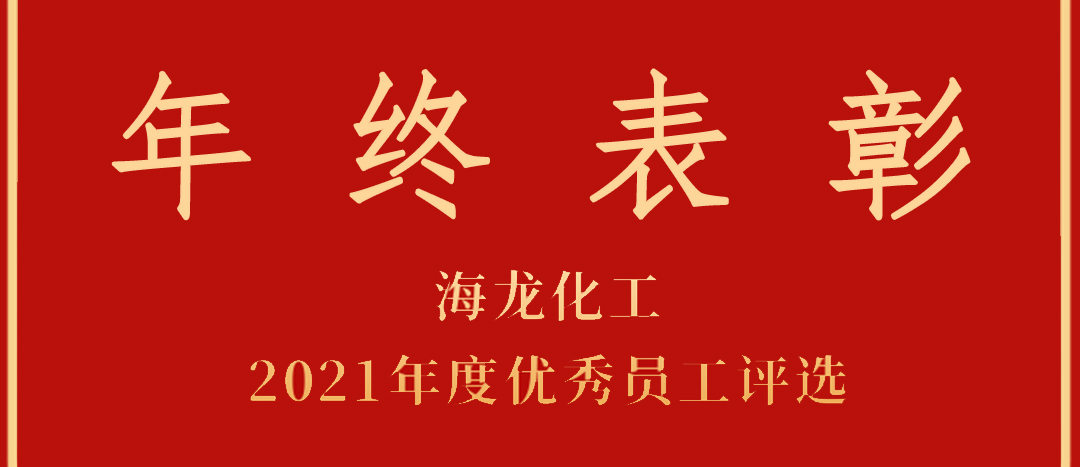 <strong>表彰！海龍化工2021年度優(yōu)秀員工優(yōu)秀部門評(píng)選</strong>